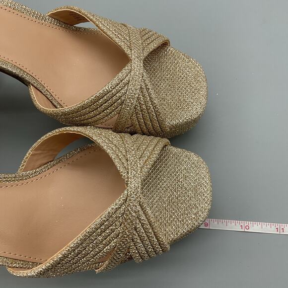 NEW Steve Madden Women’s Laurel Platform Sandals Gold Size 9M - Picture 7 of 10